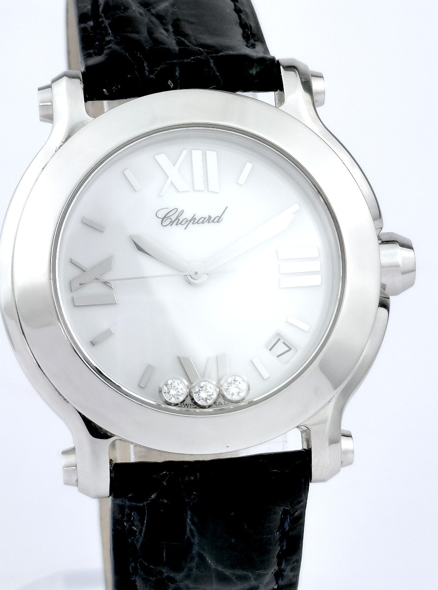 Chopard - Happy Sport - Steel/leather - 36 Mm (women's)-photo-2