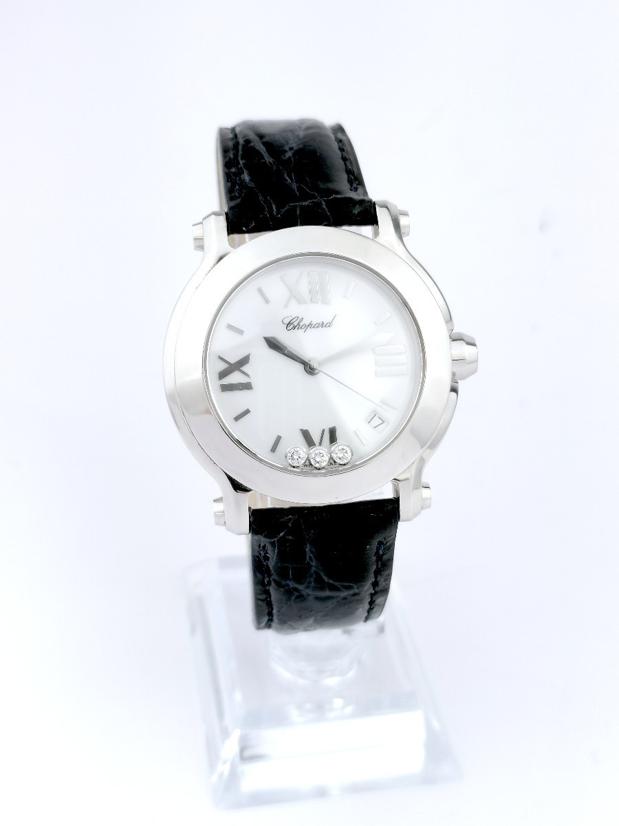 Chopard - Happy Sport - Steel/leather - 36 Mm (women's)-photo-4
