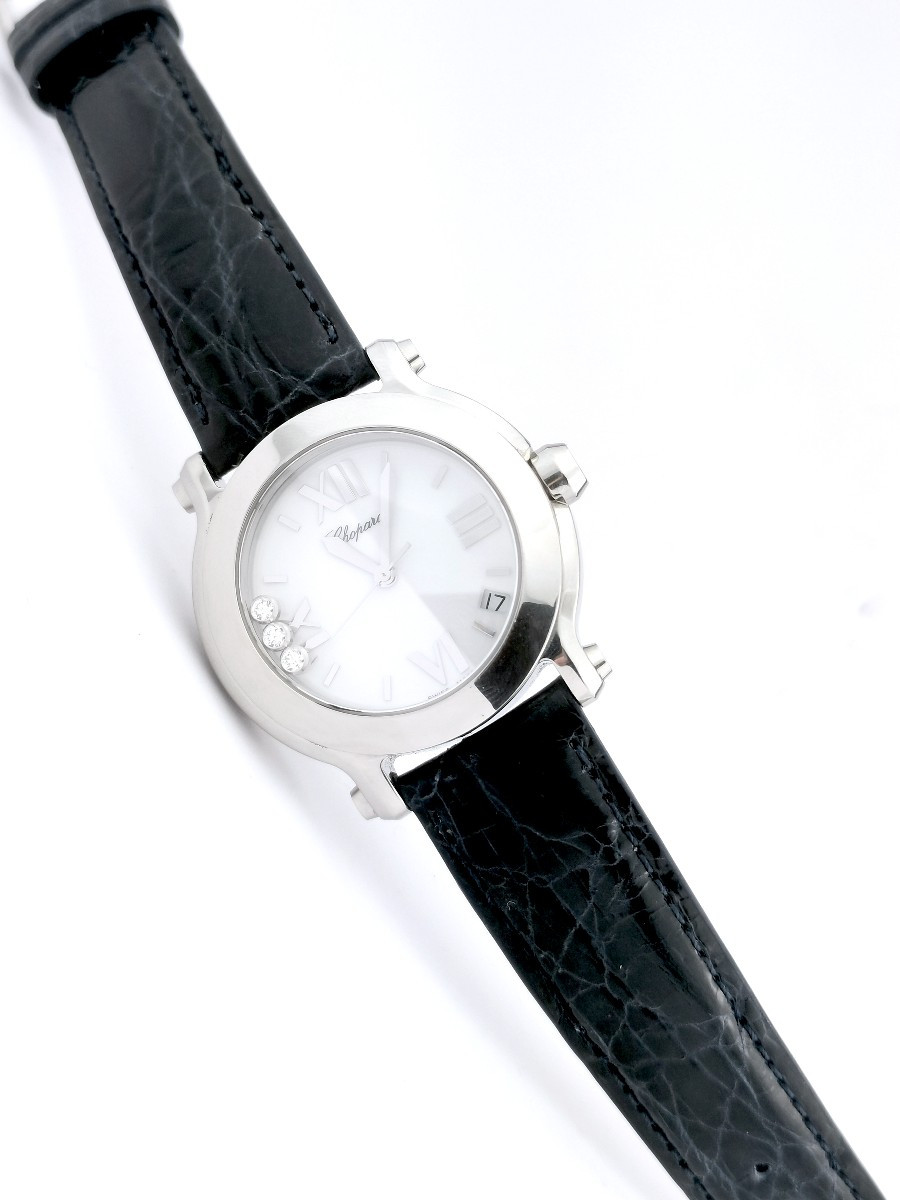 Chopard - Happy Sport - Steel/leather - 36 Mm (women's)-photo-5