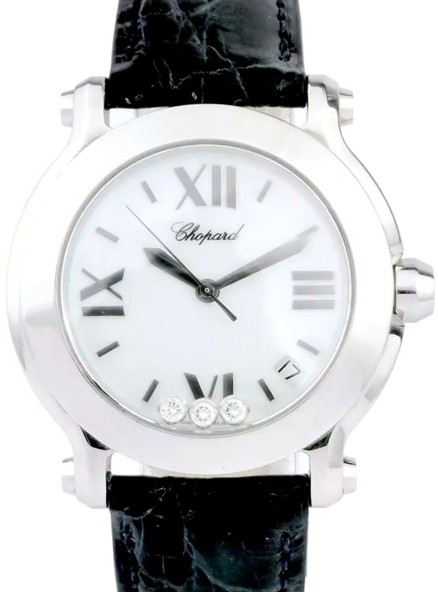 Chopard - Happy Sport - Steel/leather - 36 Mm (women's)