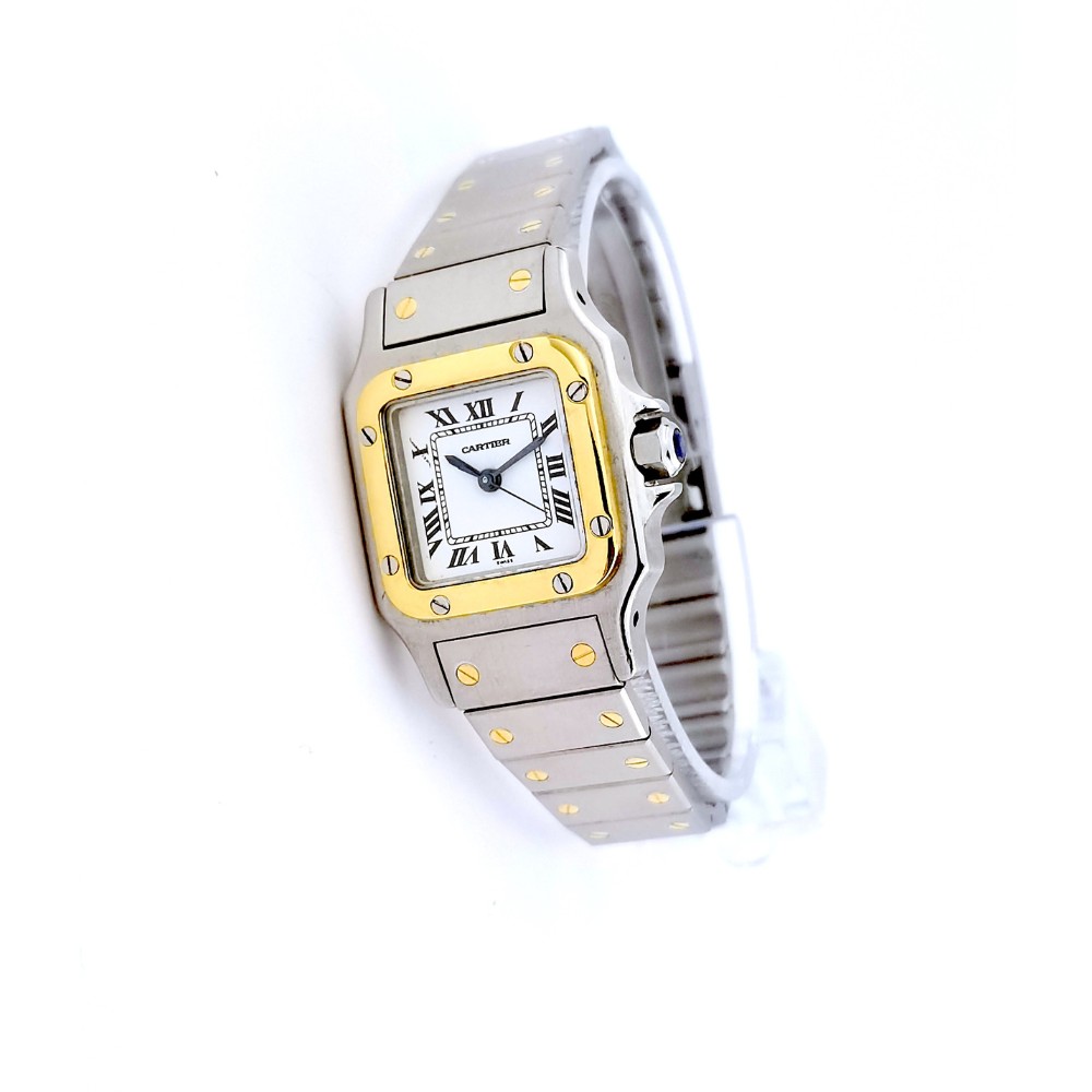 Montre CARTIER - Santos Carrée - or/acier - automatique - petit modèle (femme)-photo-2