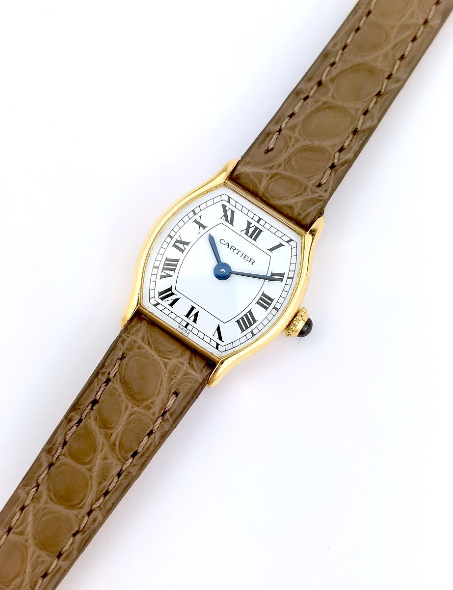 Cartier Watch - Dauphine Turtle - Yellow Gold - Small Model (women's)-photo-2