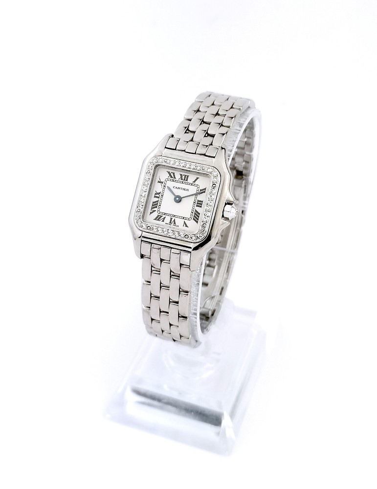 Cartier Wristwatch - Panthere - White Gold And Diamonds Bezel - Small Size (women)-photo-3