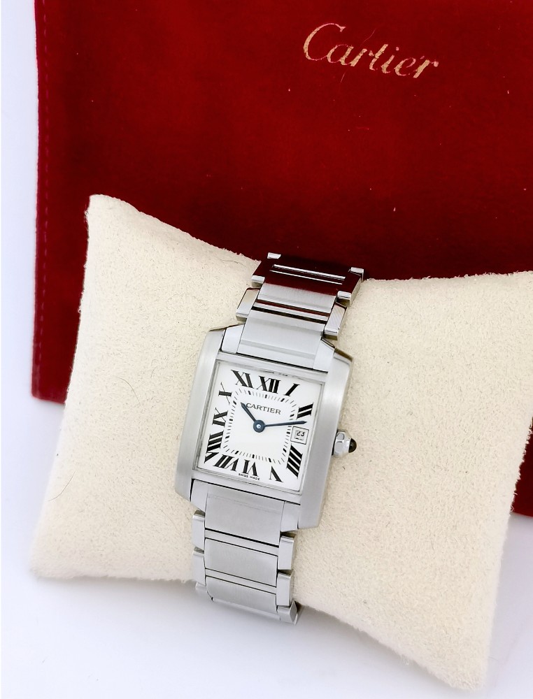 Cartier Watch - Tank Française - Steel - 25 Mm (women's)-photo-4