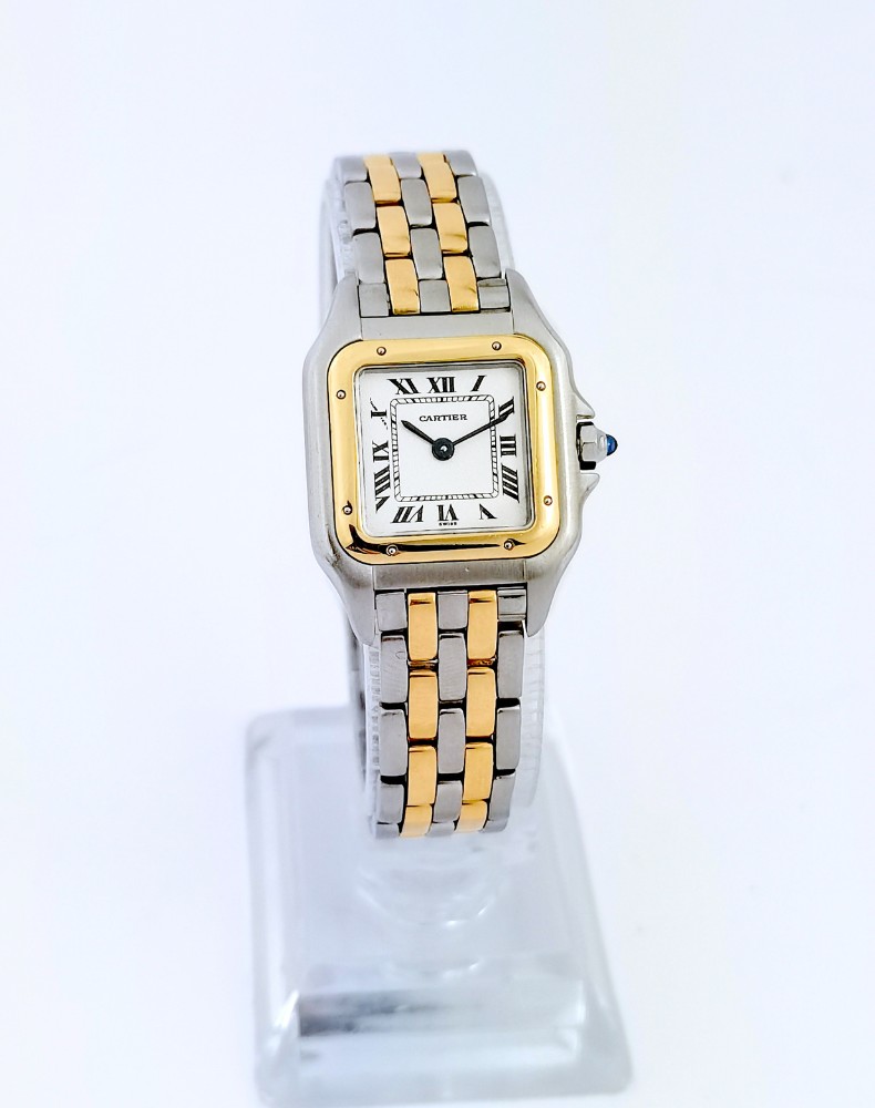 Montre CARTIER - Panthère - or et acier - Petit modèle (femme)-photo-2