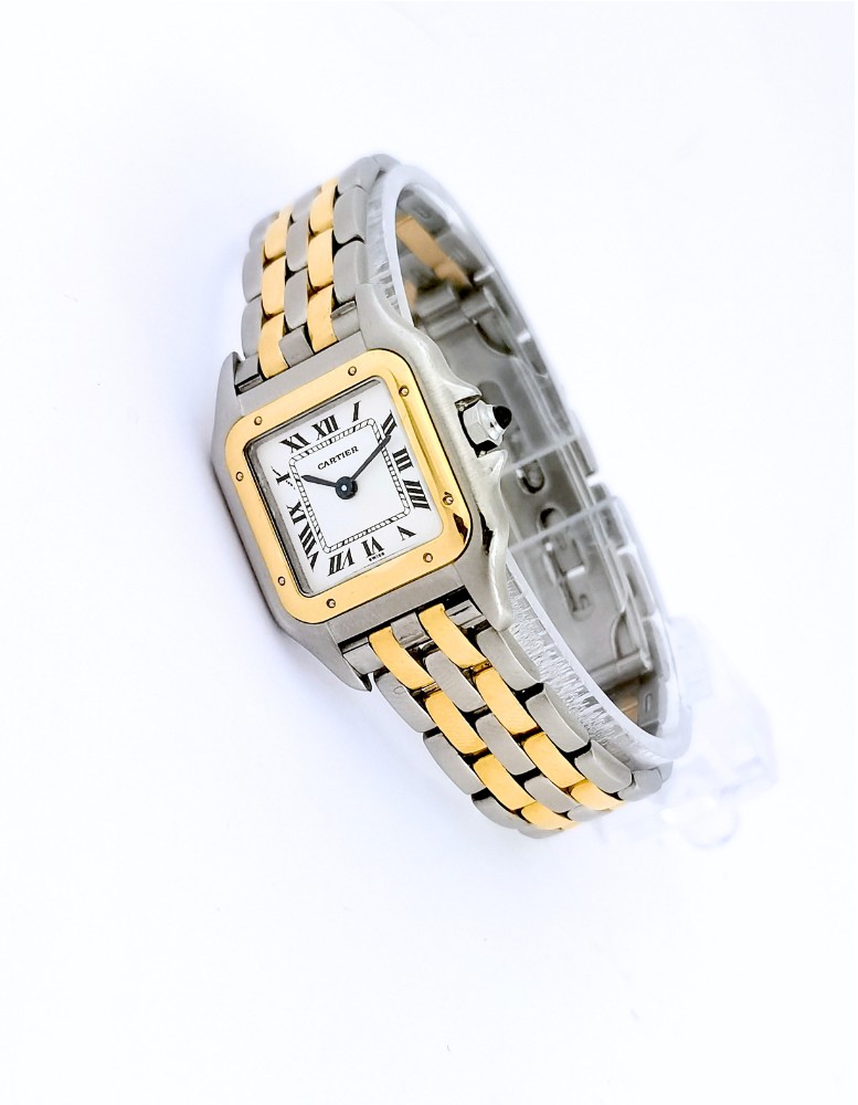Montre CARTIER - Panthère - or et acier - Petit modèle (femme)-photo-4