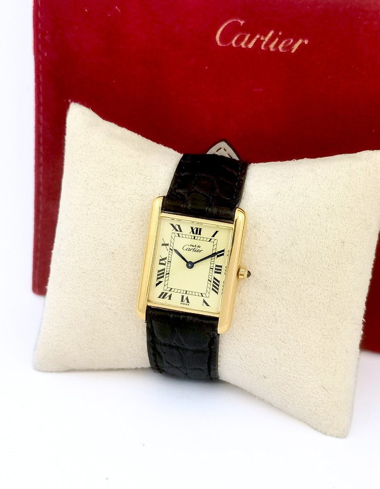 Cartier Watch - Must Tank - Large Vintage Model (unisex).-photo-3