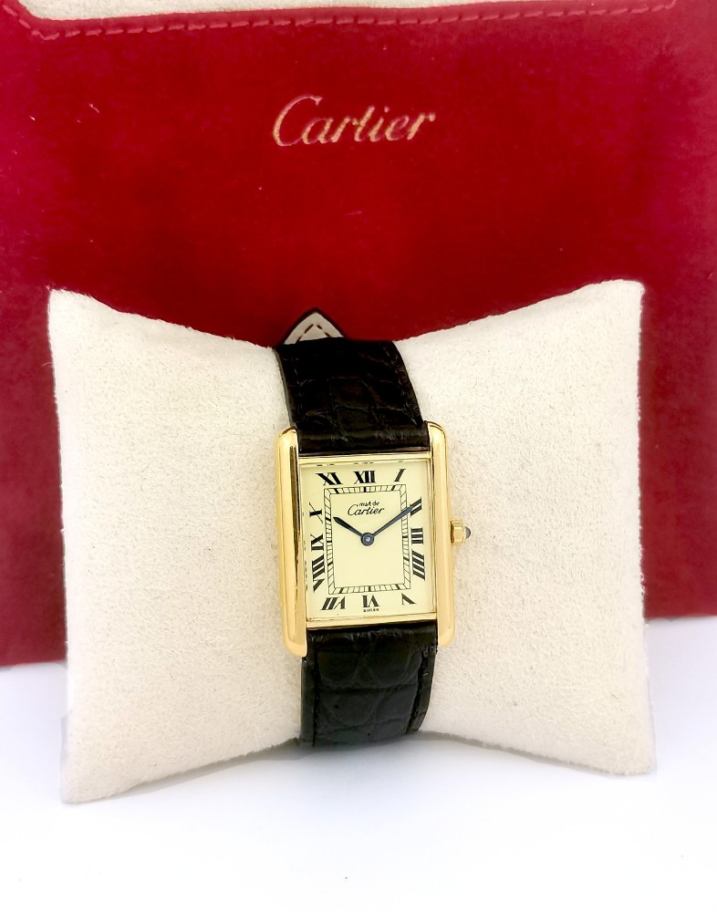 Cartier Watch - Must Tank - Large Vintage Model (unisex).-photo-4