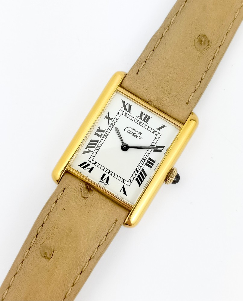 Cartier Watch - Must Tank - Vermeil - Mechanical - Large Vintage Model (unisex)-photo-2