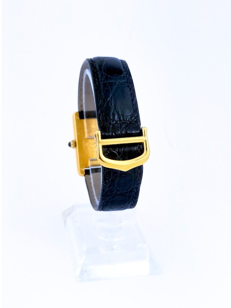 Cartier Watch - Must Tank - Opaline Dial - Vermeil - Large Vintage Model (unisex)-photo-1