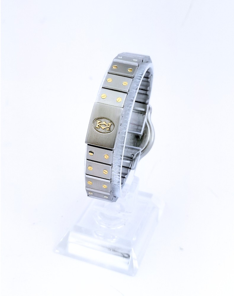 Cartier - Santos Octagonal - Gold And Steel - Quartz - Small Model (ladies)-photo-1