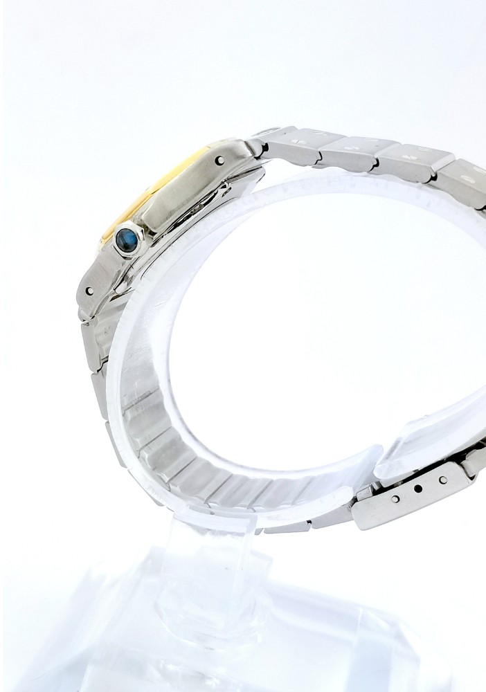 Cartier - Santos Octagonal - Gold And Steel - Quartz - Small Model (ladies)-photo-2