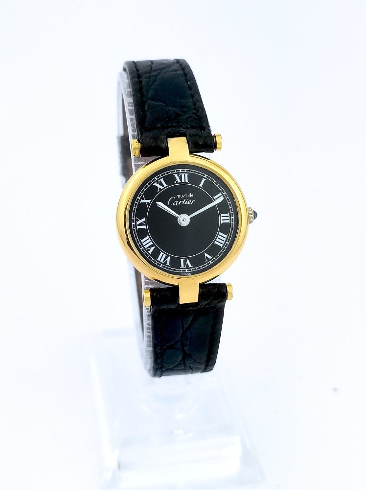 Montre CARTIER - Must Vendôme - cadran noir - 24 mm (femme)-photo-2