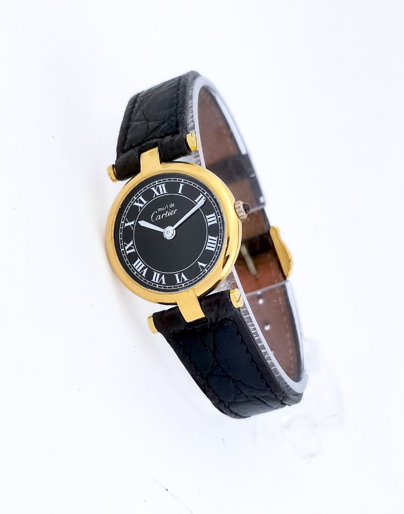 Montre CARTIER - Must Vendôme - cadran noir - 24 mm (femme)-photo-4