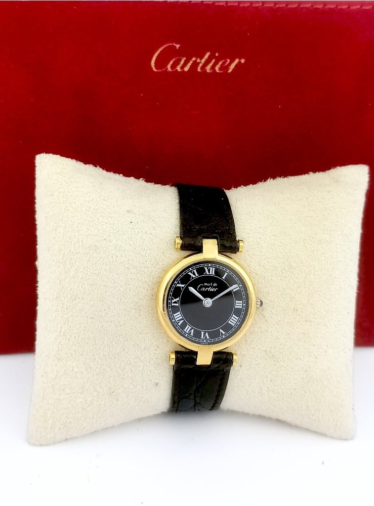 Montre CARTIER - Must Vendôme - cadran noir - 24 mm (femme)-photo-4