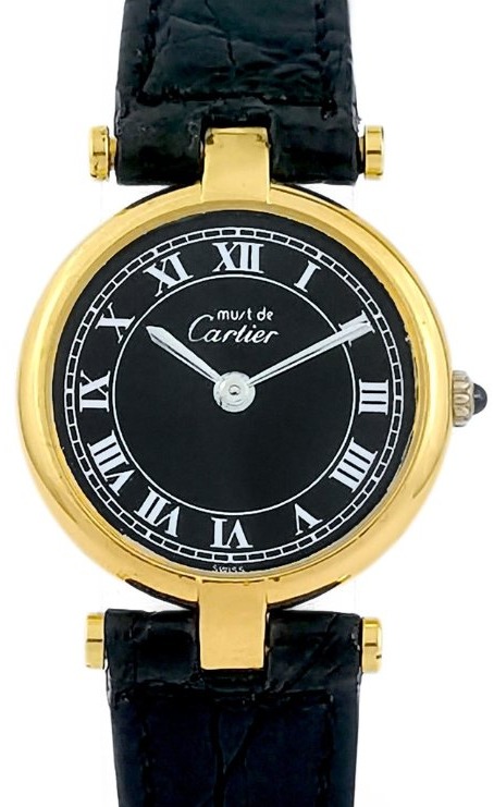 Montre CARTIER - Must Vendôme - cadran noir - 24 mm (femme)