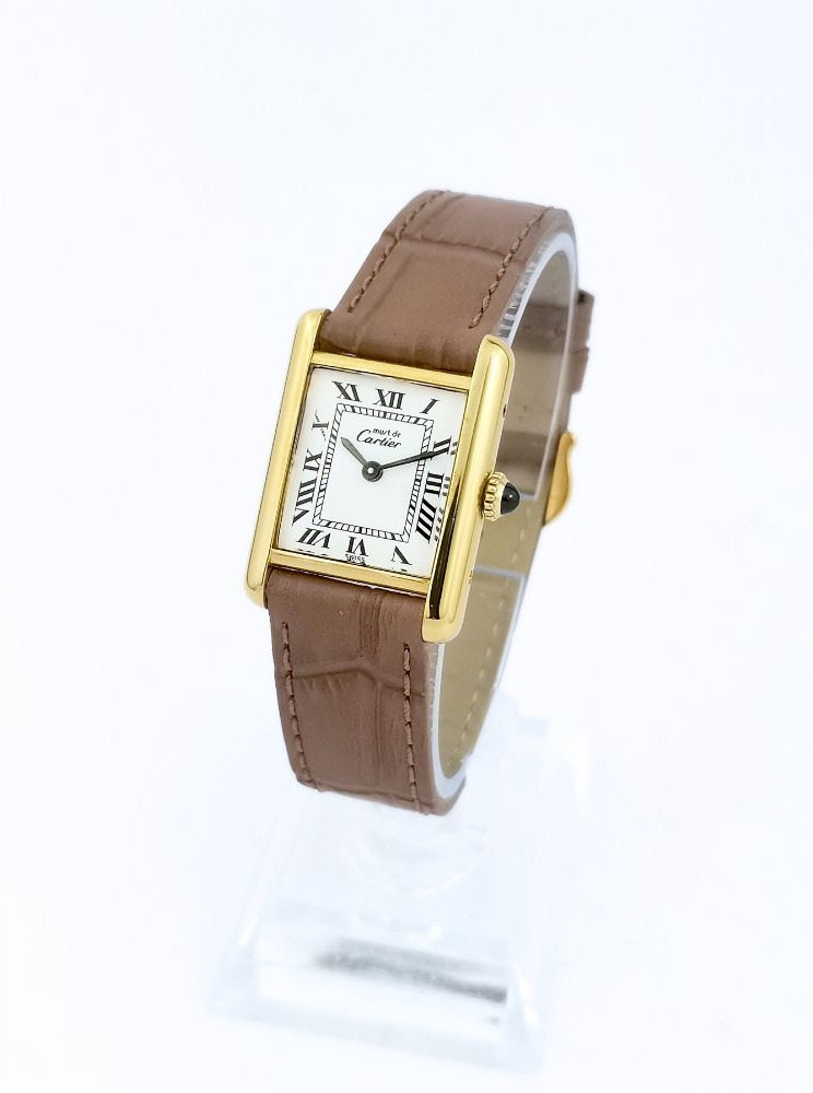 Cartier Wristwatch - Must Tank - Small Size - Vintage (lady)-photo-4