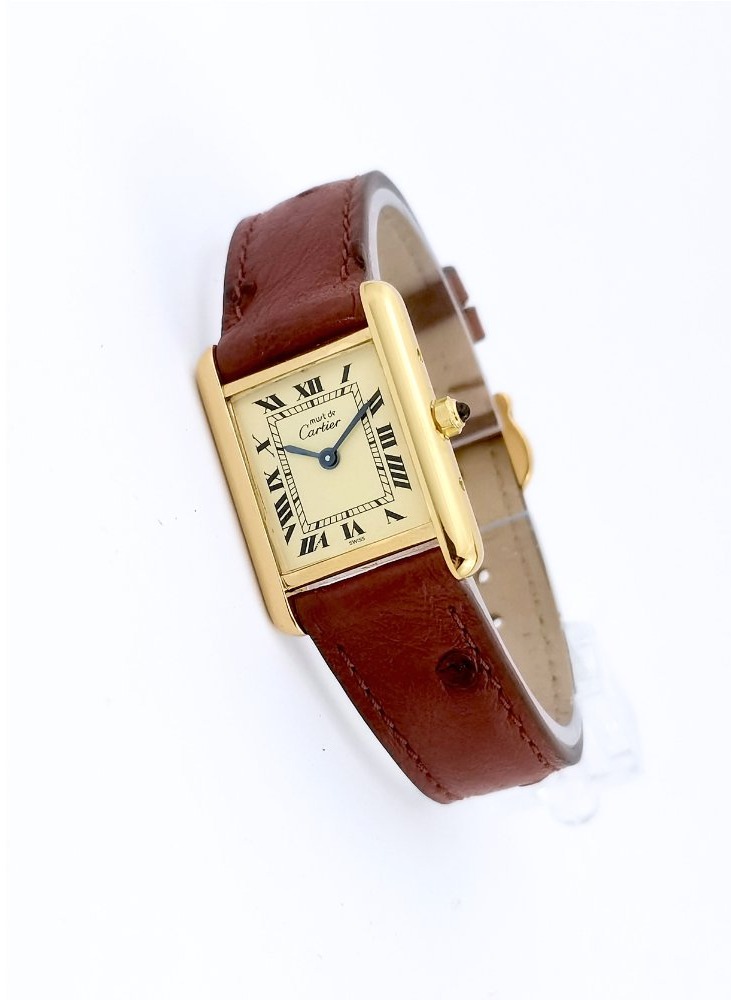 Cartier Watch - Must Tank - Champagne Dial - Quartz - Small Size (women's)-photo-2