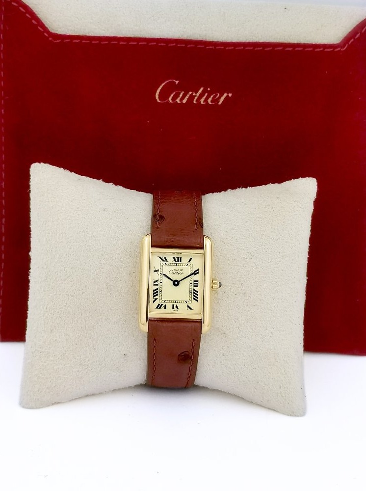 Cartier Watch - Must Tank - Champagne Dial - Quartz - Small Size (women's)-photo-6