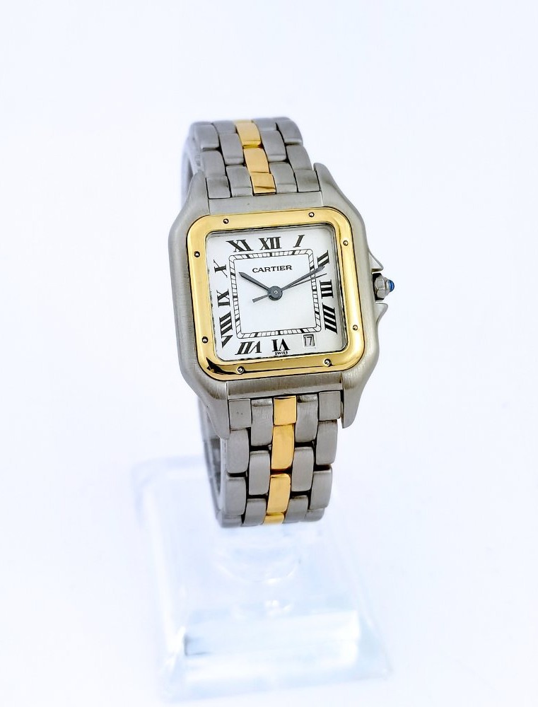 Cartier Watch - Panthère - Gold And Steel, Single Row Of Gold - Medium (unisex)-photo-2