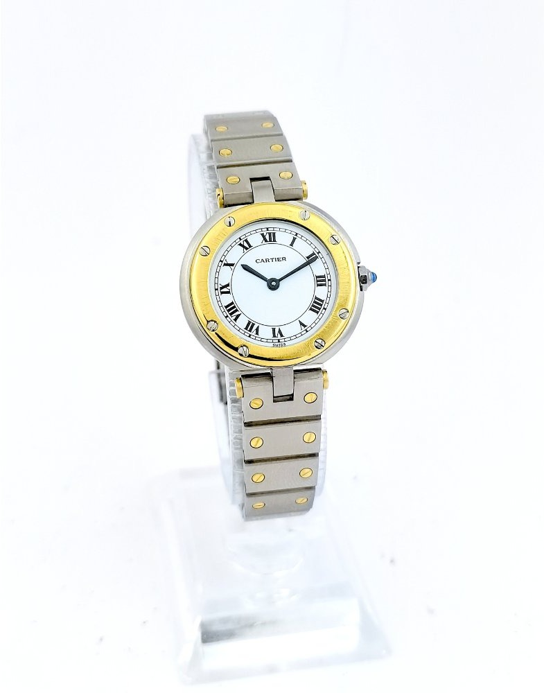 Montre CARTIER - Santos Vendôme - or/acier - Petit modèle (femme)-photo-3