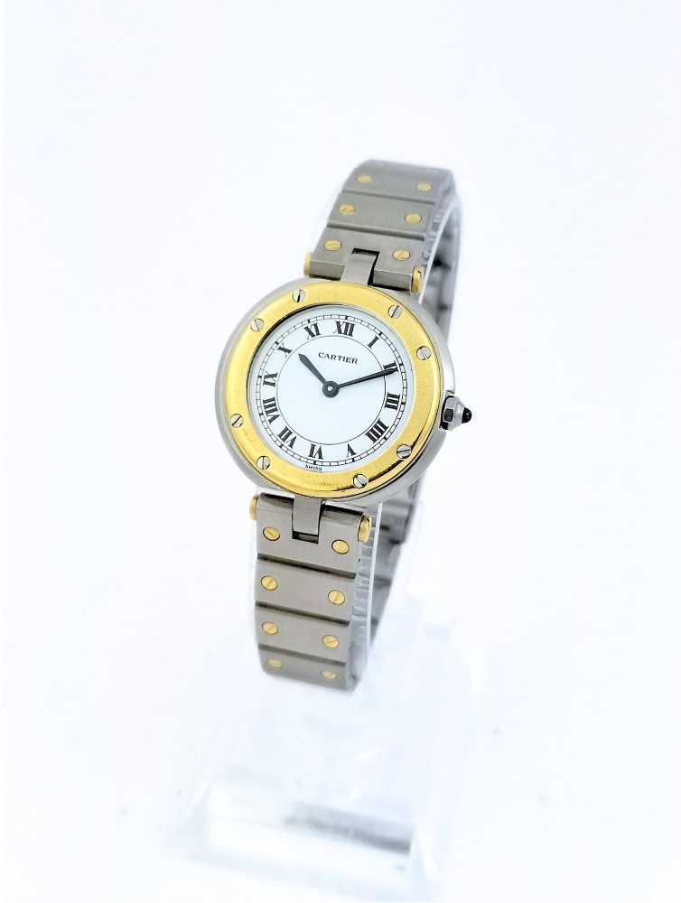 Montre CARTIER - Santos Vendôme - or/acier - Petit modèle (femme)-photo-4