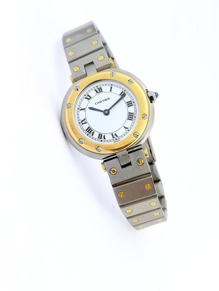 Montre CARTIER - Santos Vendôme - or/acier - Petit modèle (femme)-photo-1