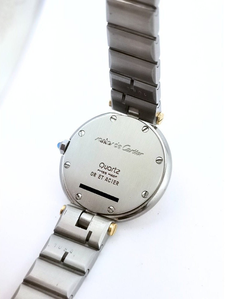 Montre CARTIER - Santos Vendôme - or/acier - Petit modèle (femme)-photo-2