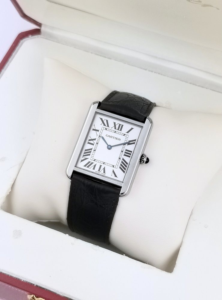 Cartier Watch - Tank Solo - Steel - Quartz - Large Model -photo-5