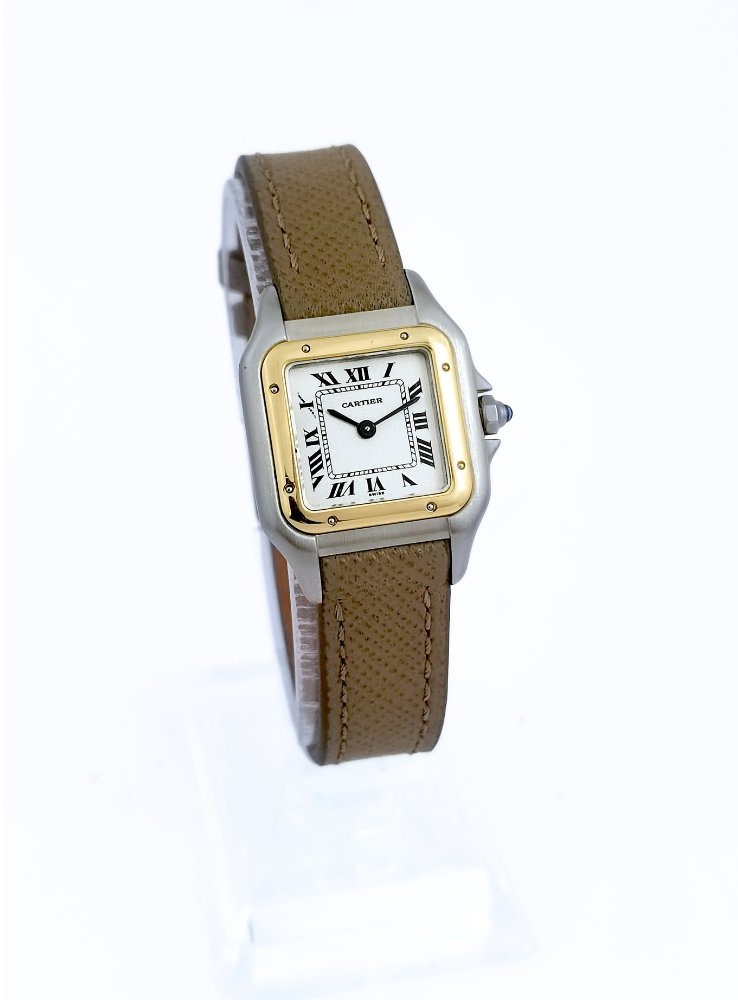 Montre CARTIER - Panthère - or/acier/cuir - Petit modèle (femme)-photo-4