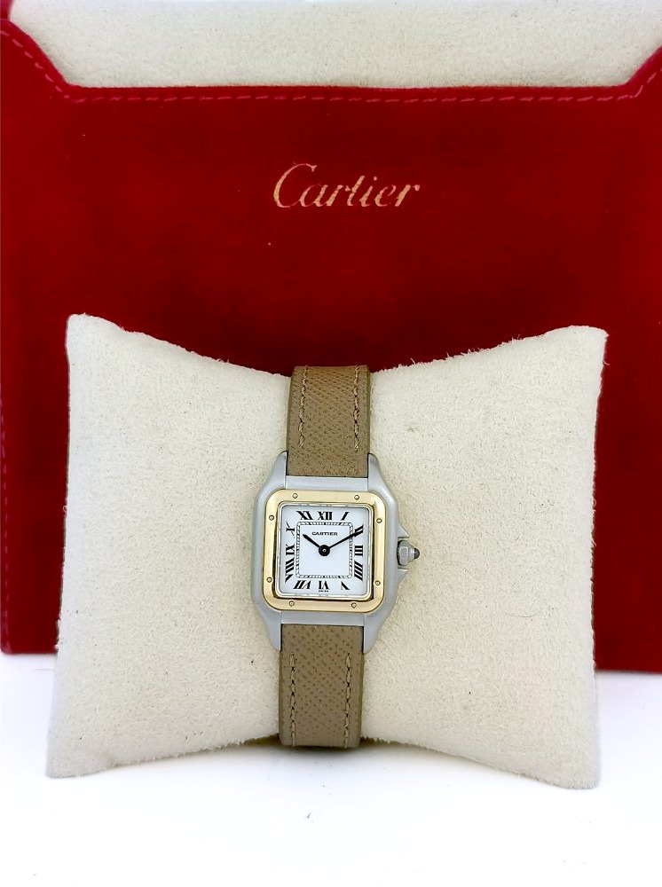 Montre CARTIER - Panthère - or/acier/cuir - Petit modèle (femme)-photo-5