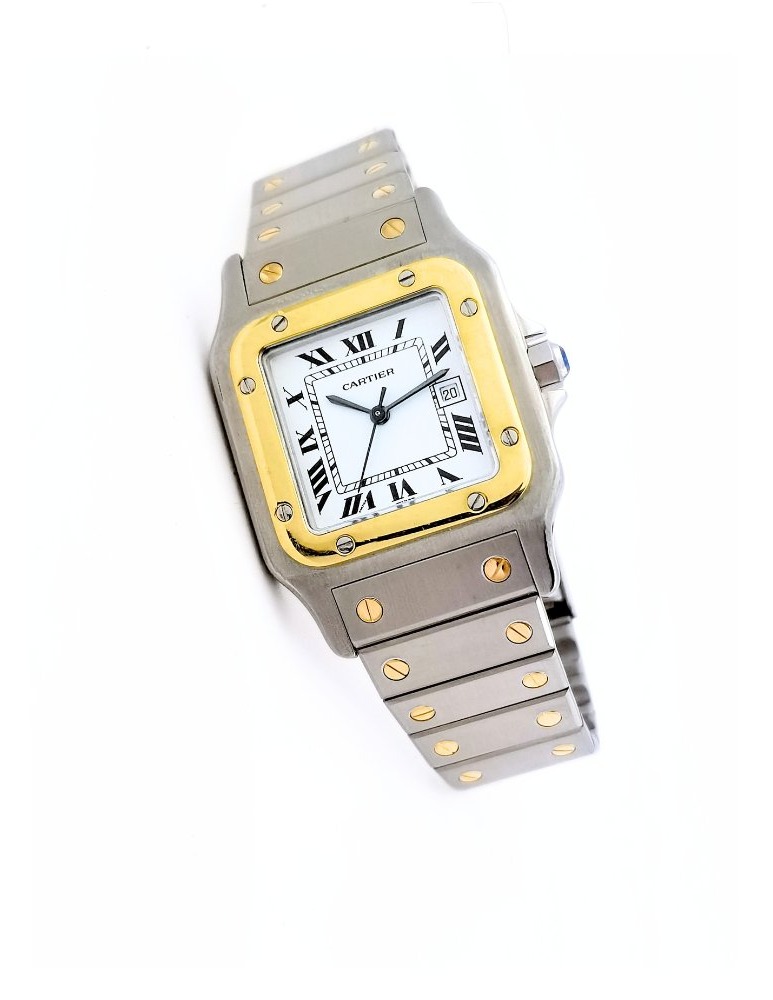 Cartier Watch - Santos Carrée - Gold/steel - Automatic - Large Vintage Model (unisex)-photo-2