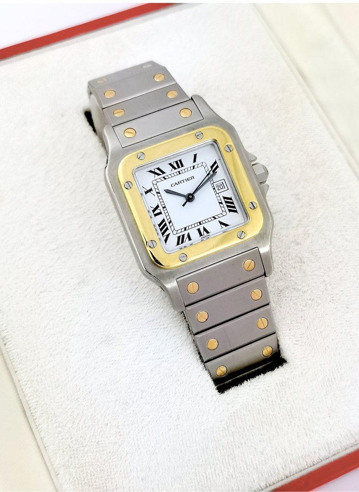 Cartier Watch - Santos Carrée - Gold/steel - Automatic - Large Vintage Model (unisex)-photo-2
