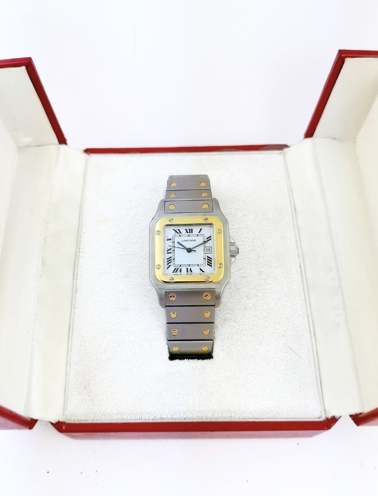 Cartier Watch - Santos Carrée - Gold/steel - Automatic - Large Vintage Model (unisex)-photo-3