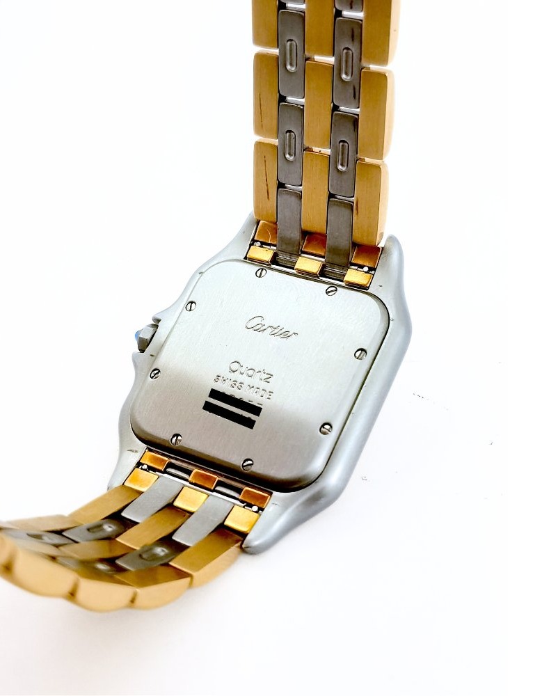 Cartier Watch - Panther - Gold And Steel, 3 Rows Of Gold - 29 Mm - Full Set (unisex)-photo-2