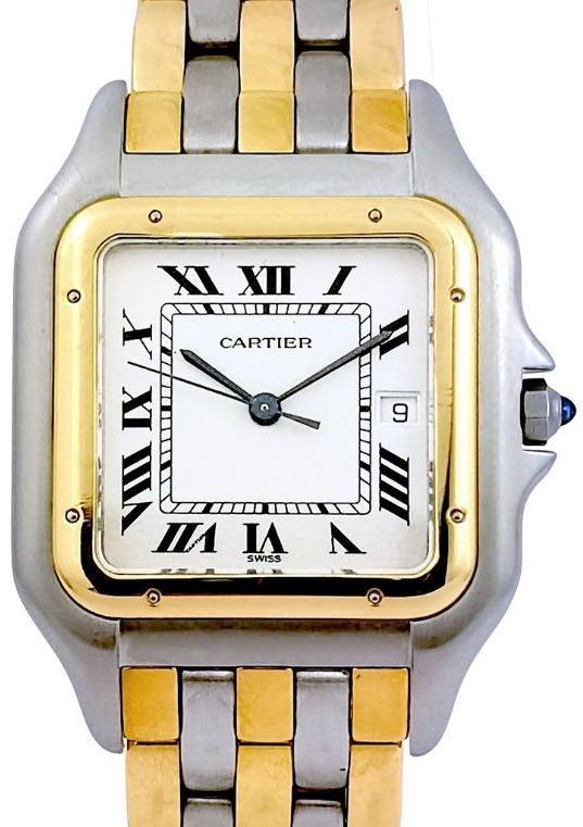 Cartier Watch - Panther - Gold And Steel, 3 Rows Of Gold - 29 Mm - Full Set (unisex)