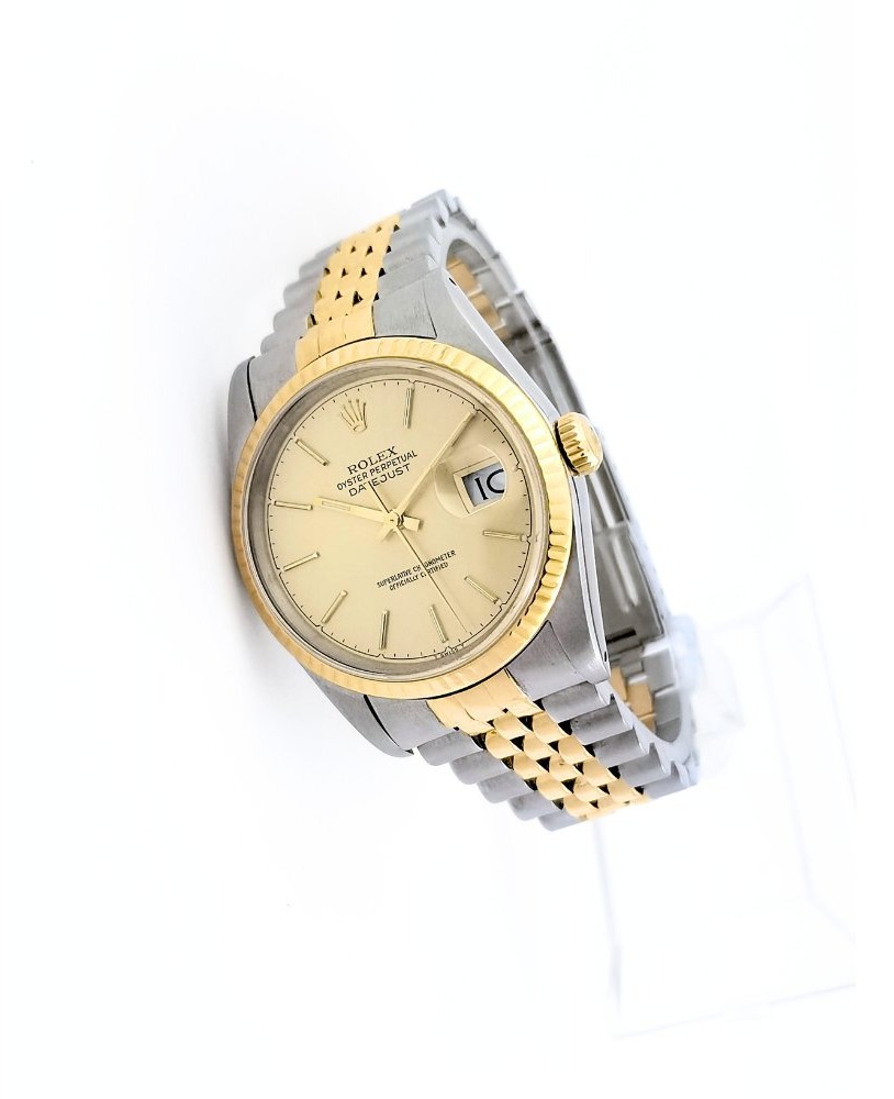 Rolex Watch - Oyster Perpetual Datejust - Gold And Steel - 36 Mm (unisex)-photo-2