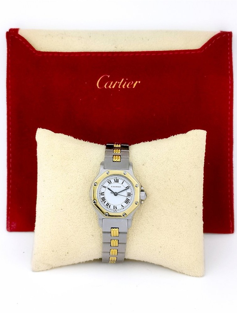 Cartier Watch - Santos Octagonal - Gold And Steel - Automatic - Small Model (women&amp;#039;s)-photo-3