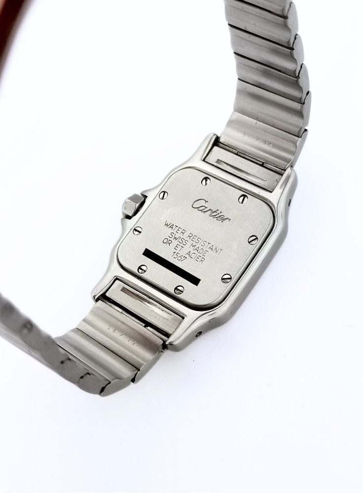 Montre CARTIER - Santos Galbée - or/acier - quartz - Petit modèle (femme)-photo-2