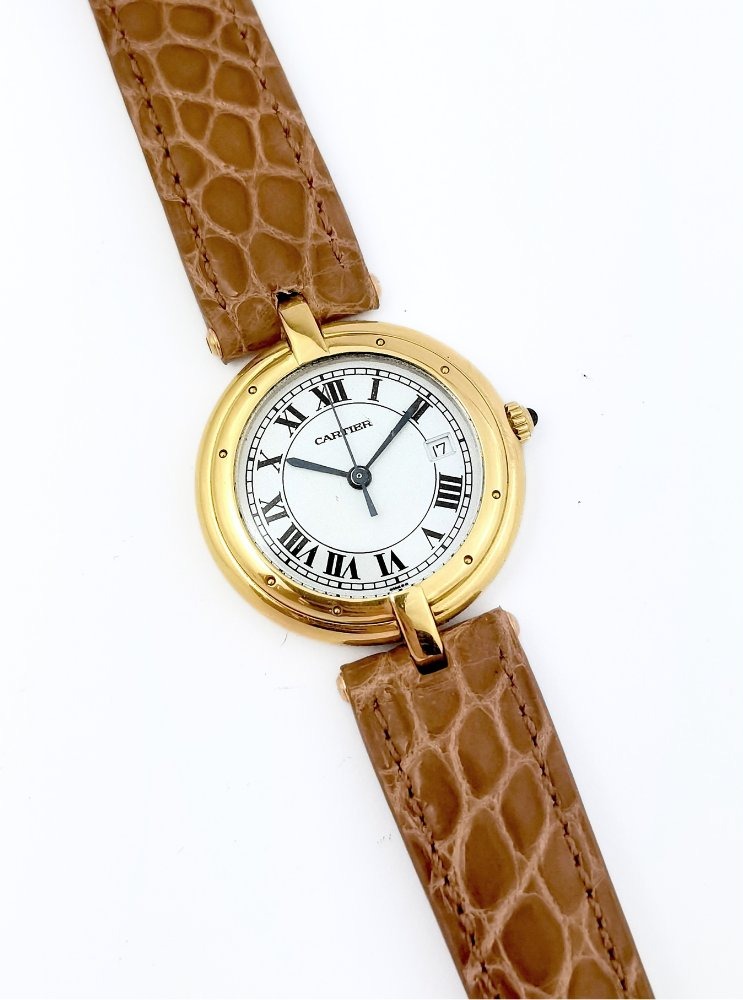 Cartier Watch - Panthère Vendôme - Yellow Gold/leather - Large Model (unisex)-photo-2
