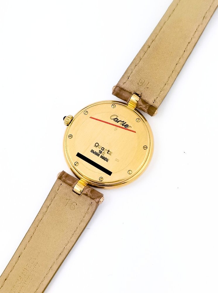Cartier Watch - Panthère Vendôme - Yellow Gold/leather - Large Model (unisex)-photo-3