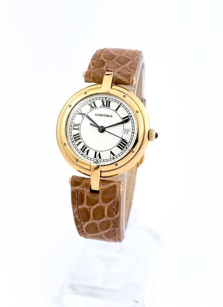 Cartier Watch - Panthère Vendôme - Yellow Gold/leather - Large Model (unisex)-photo-4