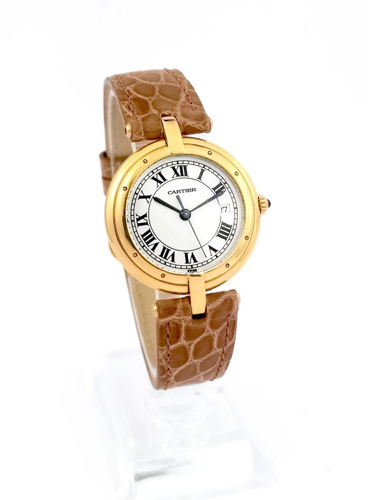 Cartier Watch - Panthère Vendôme - Yellow Gold/leather - Large Model (unisex)-photo-1