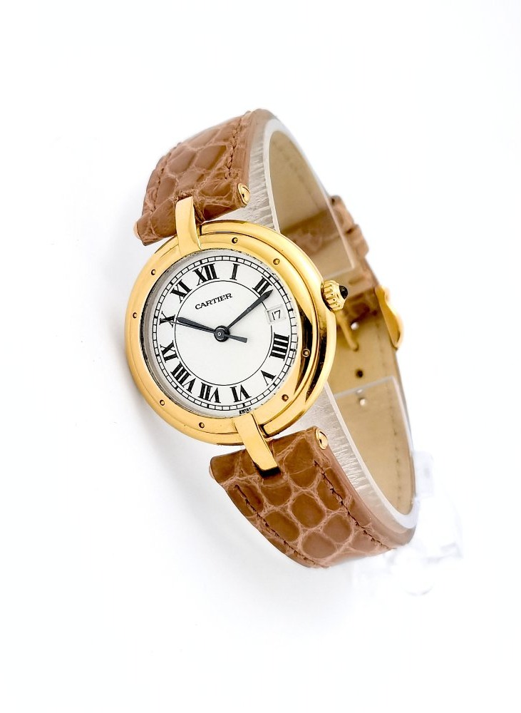 Cartier Watch - Panthère Vendôme - Yellow Gold/leather - Large Model (unisex)-photo-2