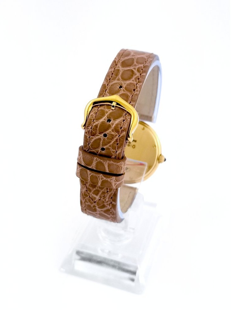 Cartier Watch - Panthère Vendôme - Yellow Gold/leather - Large Model (unisex)-photo-3