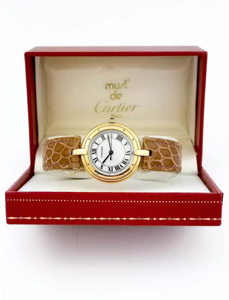 Cartier Watch - Panthère Vendôme - Yellow Gold/leather - Large Model (unisex)-photo-4