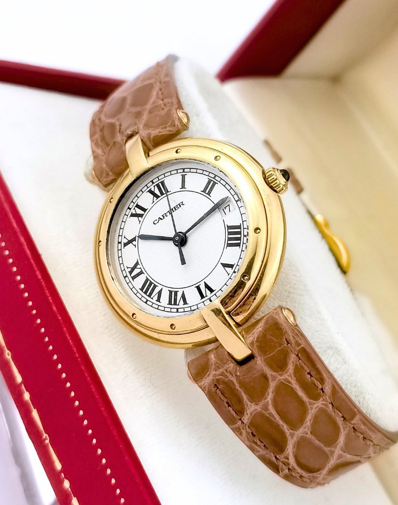 Montre CARTIER - Panthère Vendôme - or jaune/cuir - Grand modèle (unisexe)-photo-6