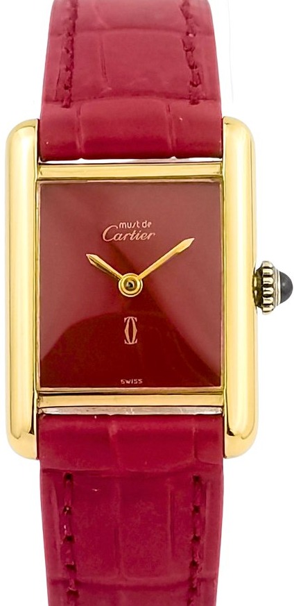 Cartier Watch - Must Tank - Vermilion Dial - Mechanical - Small Model (women's)