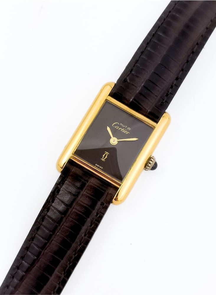 Montre CARTIER - Must Tank - cadran brun - mécanique - Petit modèle (femme)-photo-2