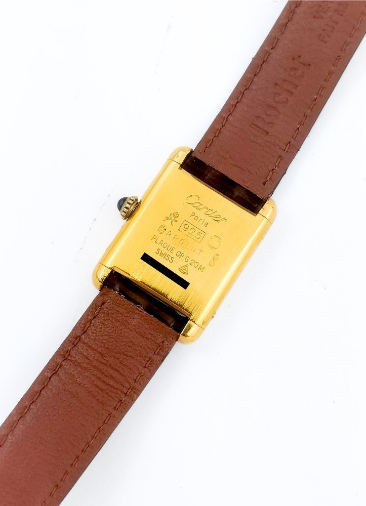 Montre CARTIER - Must Tank - cadran brun - mécanique - Petit modèle (femme)-photo-3